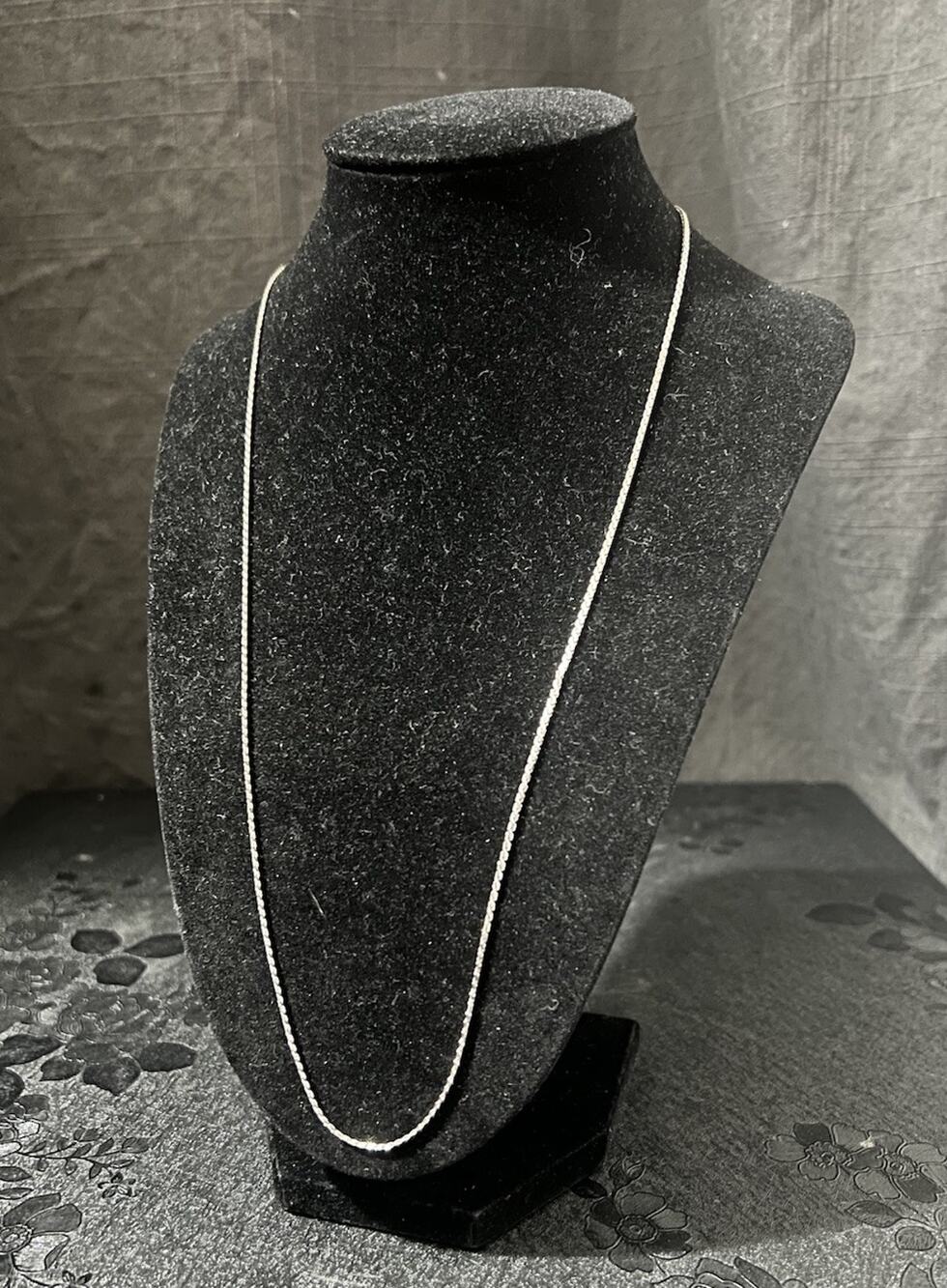 Vintage MONET Silver Tone Rope Chain Necklace 16” Classic Textured Link